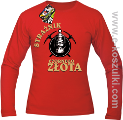 Strażnik czornego złota - longsleeve męski czerwony