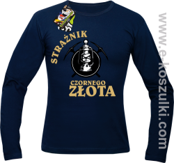 Strażnik czornego złota - longsleeve męski granatowy