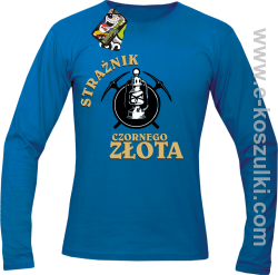 Strażnik czornego złota - longsleeve męski niebieski