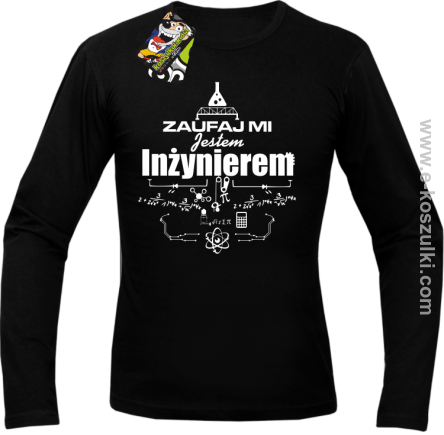 Zaufaj mi jestem inżynierem - longsleeve męski czarny