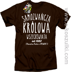 Samozwańcza Królowa Wszechświata - koszulka damska standard brązowa