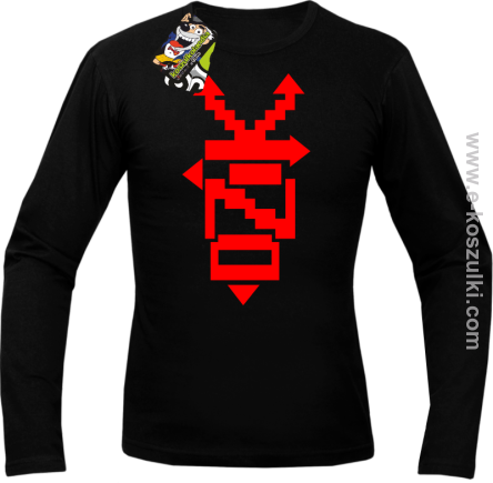 DZIK Geometric Design - longsleeve męski czarna