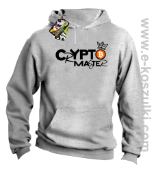 CryptoMaster CROWN - bluza męska z kapturem melanż 
