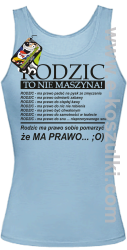 Rodzic to nie maszyna - Top damski błękit