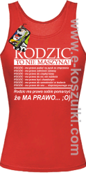 Rodzic to nie maszyna - Top damski czerwony