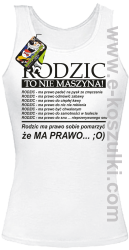 Rodzic to nie maszyna - Top damski biały