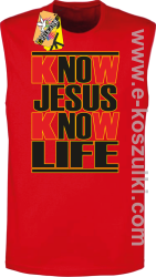 Know Jesus know life - TOP TANK męski czerwona