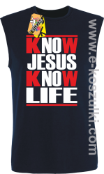 Know Jesus know life - TOP TANK męski granat