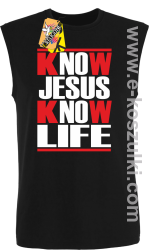 Know Jesus know life - TOP TANK męski czarna