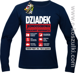 DZIADEK - Jednoosobowa działalność gospodarcza - Longsleeve męski granatowy 