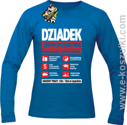 DZIADEK - Jednoosobowa działalność gospodarcza - Longsleeve męski niebieski 