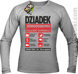 DZIADEK - Jednoosobowa działalność gospodarcza - Longsleeve męski melanż