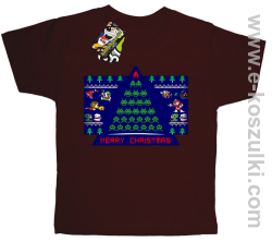 Merry Christmas Retro Games brazowy