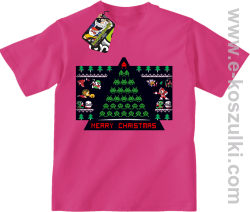 Merry Christmas Retro Games Różowa