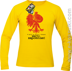 W życiu są chwile o których warto zapomnieć POLSKA - longsleeve męski żółty