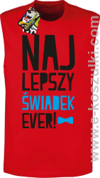 Najlepszy Świadek Ever - bezrękawnik męski czerwony