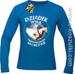 Dziadek i Wnuk - Najlepsi przyjaciele na całe życie - longsleeve męski niebieski