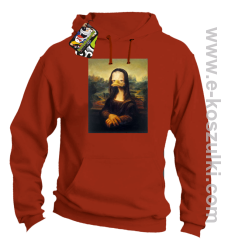 Mona Lisa Mother Ducker - bluza z kapturem pomarańczowa