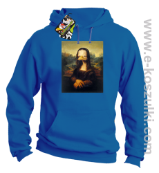 Mona Lisa Mother Ducker - bluza z kapturem niebieska