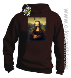 Mona Lisa Mother Ducker - bluza z kapturem brązowa