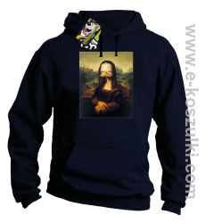 Mona Lisa Mother Ducker - bluza z kapturem granatowa