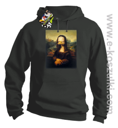 Mona Lisa Mother Ducker - bluza z kapturem szara