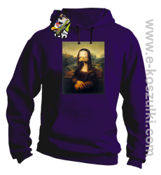 Mona Lisa Mother Ducker - bluza z kapturem fioletowa