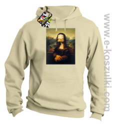 Mona Lisa Mother Ducker - bluza z kapturem beżowa