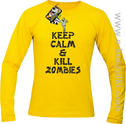 Keep calm and kill zombies - Longsleeve męski żółty