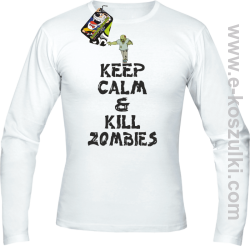 Keep calm and kill zombies - Longsleeve męski biały