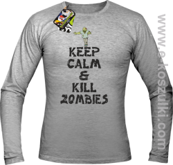 Keep calm and kill zombies - Longsleeve męski melanż