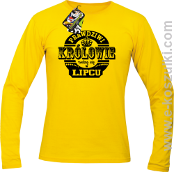 Prawdziwi Królowie rodzą się w Lipcu - longsleeve męski żółty