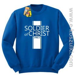 Soldier of Christ -  Żołnierz Chrystusa - bluza STANDARD bez kaptura niebieska