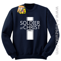 Soldier of Christ -  Żołnierz Chrystusa - bluza STANDARD bez kaptura granatowa