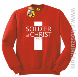 Soldier of Christ -  Żołnierz Chrystusa - bluza STANDARD bez kaptura czerwona