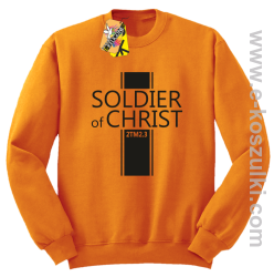 Soldier of Christ -  Żołnierz Chrystusa - bluza STANDARD bez kaptura pomarańczowa