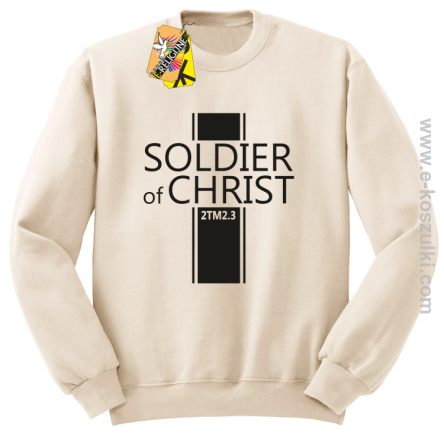 Soldier of Christ -  Żołnierz Chrystusa - bluza STANDARD bez kaptura beżowa