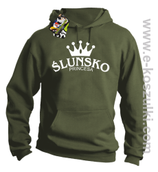 Ślunsko princesa - bluza z kapturem khaki