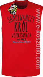 Samozwańczy Król Wszechświata - bezrękawnik męski czerwony