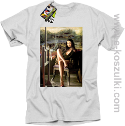 Mona Lisa ModelArt Parody - koszulka męska biała