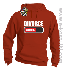 DIVORCE Loading - bluza z kapturem pomarańczowa