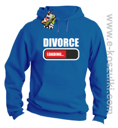 DIVORCE Loading - bluza z kapturem niebieska