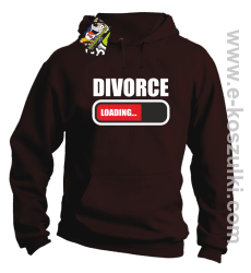 DIVORCE Loading - bluza z kapturem brązowa