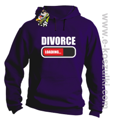 DIVORCE Loading - bluza z kapturem fioletowa