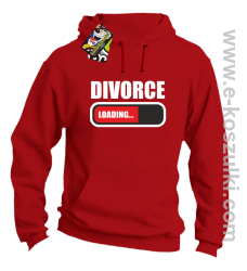 DIVORCE Loading - bluza z kapturem czerwona