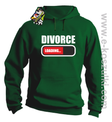 DIVORCE Loading - bluza z kapturem zielona
