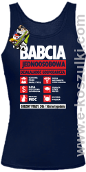 BABCIA - Jednoosobowa działalność gospodarcza - top damski granatowy 