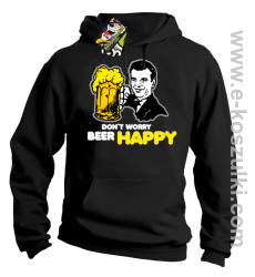 Dont worry beer happy - bluza z kapturem czarna