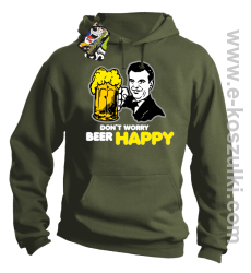 Dont worry beer happy - bluza z kapturem khaki