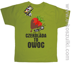 Czekolada to owoc - koszulka dziecięca kiwi